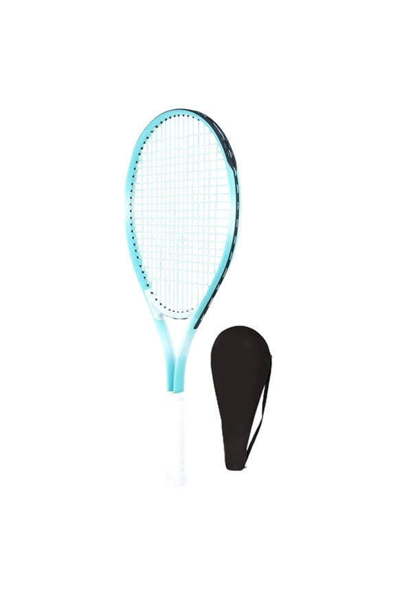 Tennis Racket Comfortable Grip Equipment Premium Professional, Practice Portable, Lightweight Tennis Racquet, with Pre Strung Blue