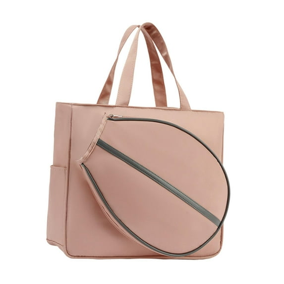 lacooooppia Tennis Tote Racket Duffel for Women Men,Large Multipurpose Water Resistant Outdoor Sports Portable Tennis Racquet Bag,Handbag pink
