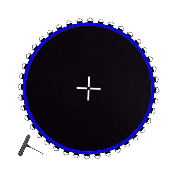 lacooooppia Trampoline Replacement Mat Jumping Cushion Family Reusable Outdoor Shock Absorbent Premium Equipment Round with Metal Eyelets Blue
