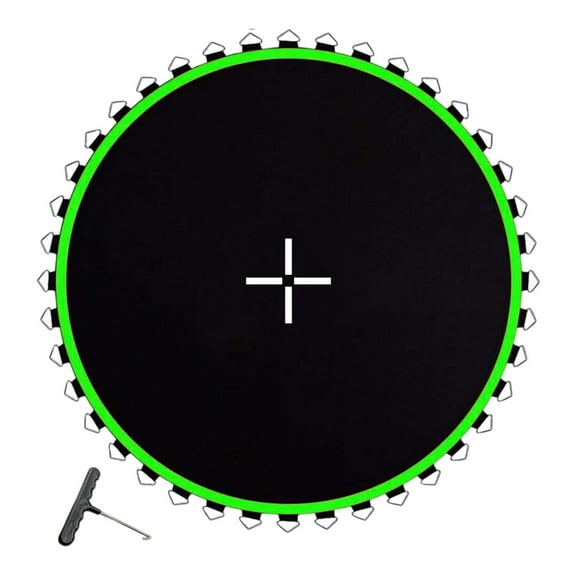 lacooooppia Trampoline Replacement Mat Trampoline Jumping Cloth, Equipment Round Outdoor Premium Parts with Metal Eyelets Jumping Cushion Green 36 Buckle