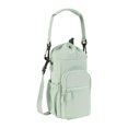 thumbnail image 1 of lacooooppia Water Bottle Carrier Bag with Zip Pocket Adjustable Shoulder Strap, Water Bottle Bag for Running Outdoor Activities Traveling Green, 1 of 8