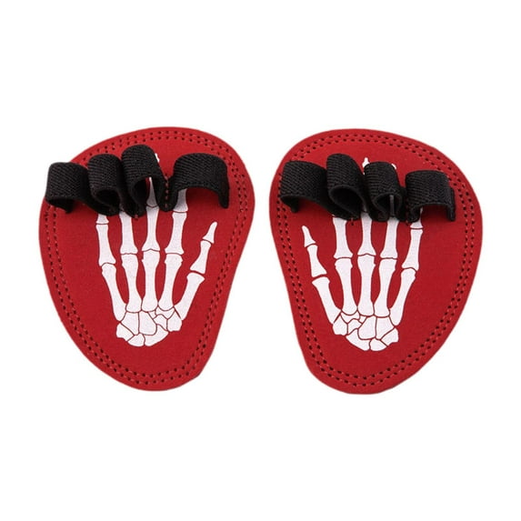 lacooooppia Weight Lifting Gloves Palm Guards Lifting Pads Heavy Duty Lifting Grip Pads Pull up for Sports Weightlifting Exercise Red