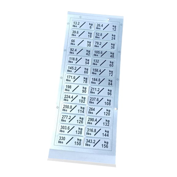 lacooooppia Weight Stack Labels Decals for Gym Machine Weight Number Stickers for Resistance Trainers Sporting Goods 6kg Silver