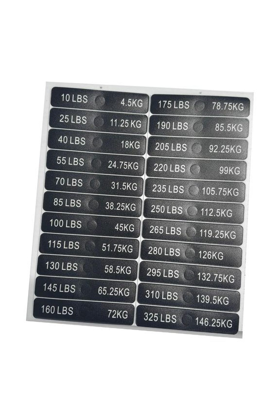 Weight Stack Labels Gym Equipment Weight Stack Labels Number Stickers Fitness Equipment Accessory Weight Identification PVC Material Suitable for Home 4.5kg to 146.25kg