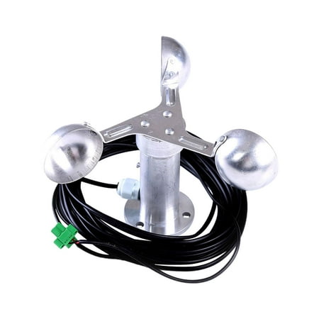 lacooooppia Wind Speed Testing 3 Cups Wind Tester Anemometer Stable Wind Speed Measurement for Meteorological Stations Greenhouses Outdoor