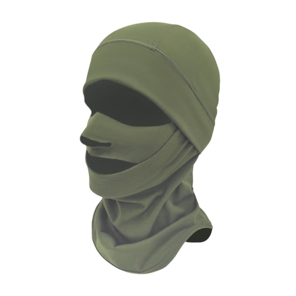 lacooooppia Winter Ski Warm Riding Hood Lining Cycling Face Cover Full Face for Running Outdoor Activities Bike Riding Green