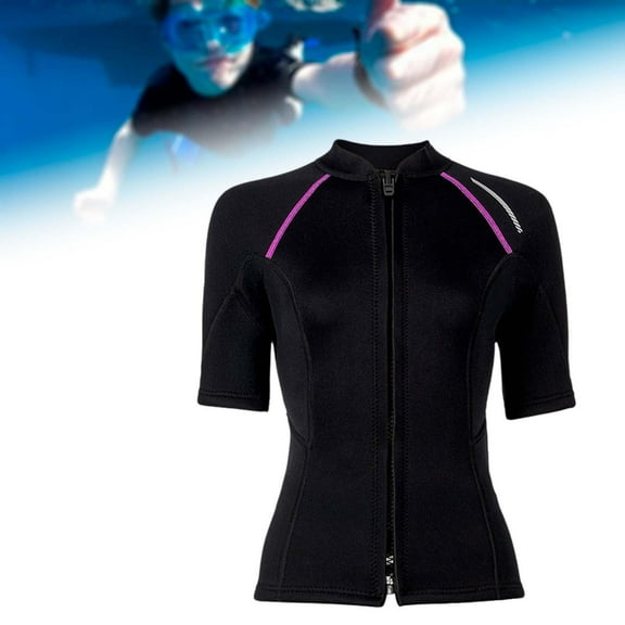 lacooooppia Woman Wetsuit Top Keep Warm Jacket Swimsuit for Water Sports Diving Swimming M M