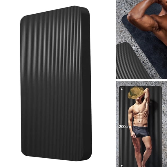 lacooooppia Yoga Mat Thick Floor Workouts Mat Extra Long Exercise Pad Non Slip Stretching Mat High Density Nitrile Rubber Unique Design Suitable for Home Gym Sessions 61cm