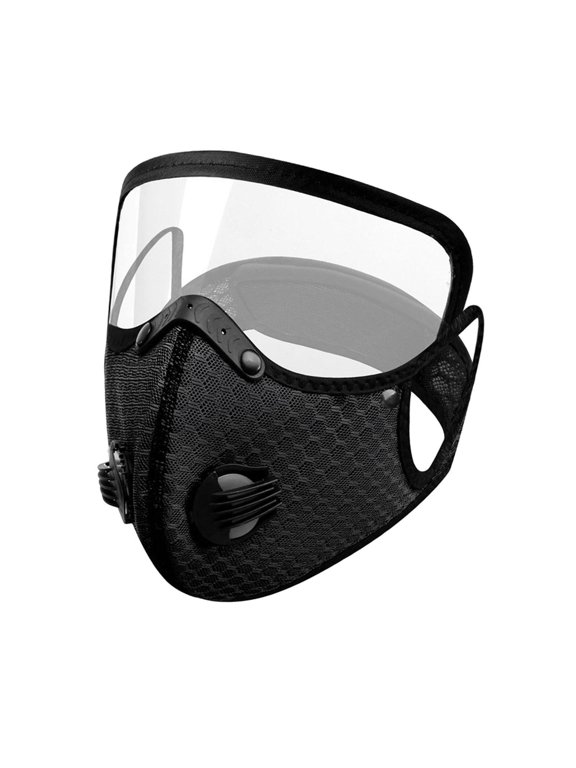 with Eye Shield Breathable Protective Face Cover Mesh for Running Hiking Commuting Outdoor Activities Black