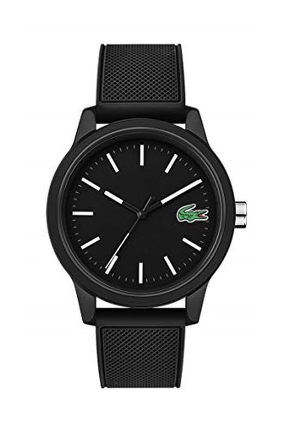 men's 12.12 quartz tr90 and rubber strap casual watch, color: black (model: 2010986)
