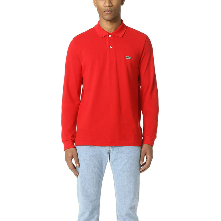 Inspiration kold Mold lacoste men's classic long sleeve pique polo shirt, red, x-large -  Walmart.com
