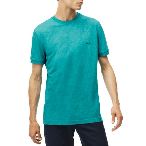 lacoste men short sleeve vintage washed tee