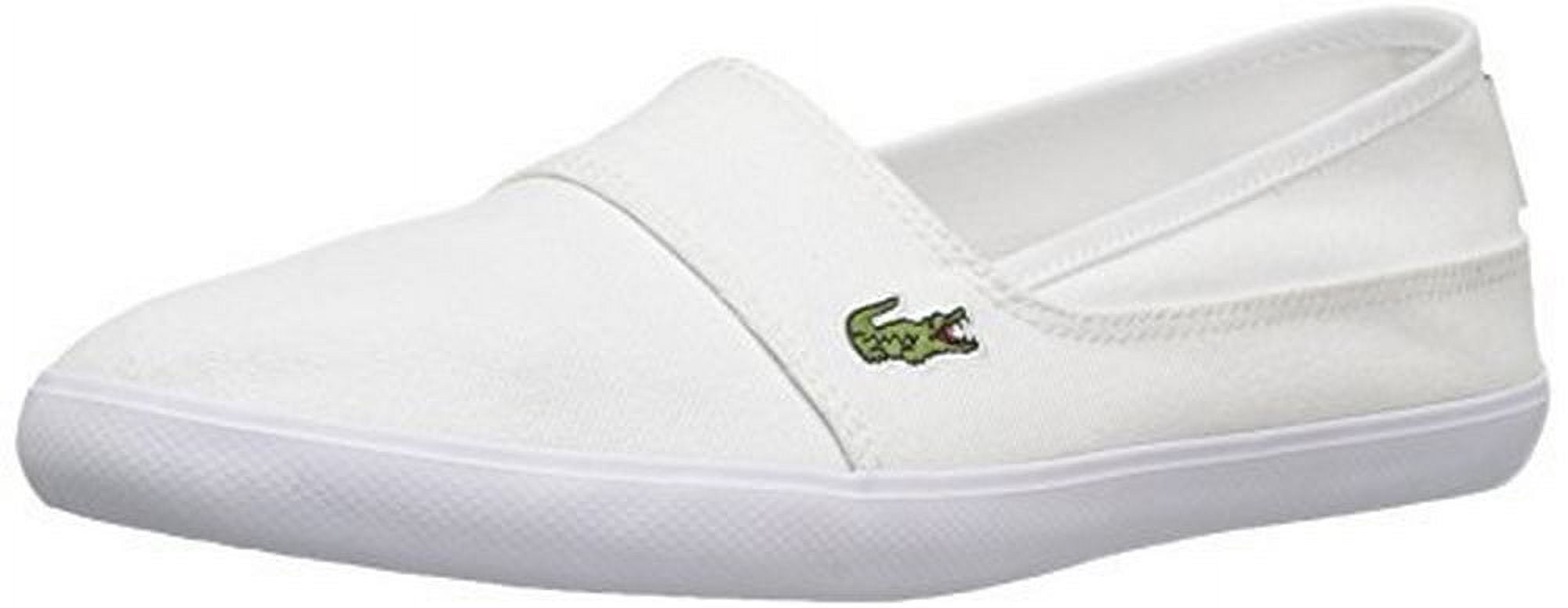 lacoste women s marice bl 2 canvas slip on white 8.5 m us