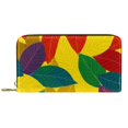 Ladies Leather Large Wallets with Zippeor for Women And Girls,Colorful