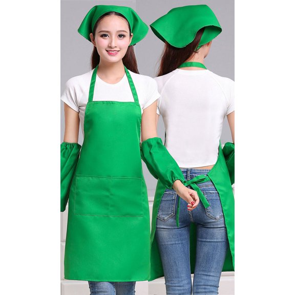 lady apron Lady Apron Bib Apron For Home Cooking Cotton Green 1* kitchen work cap