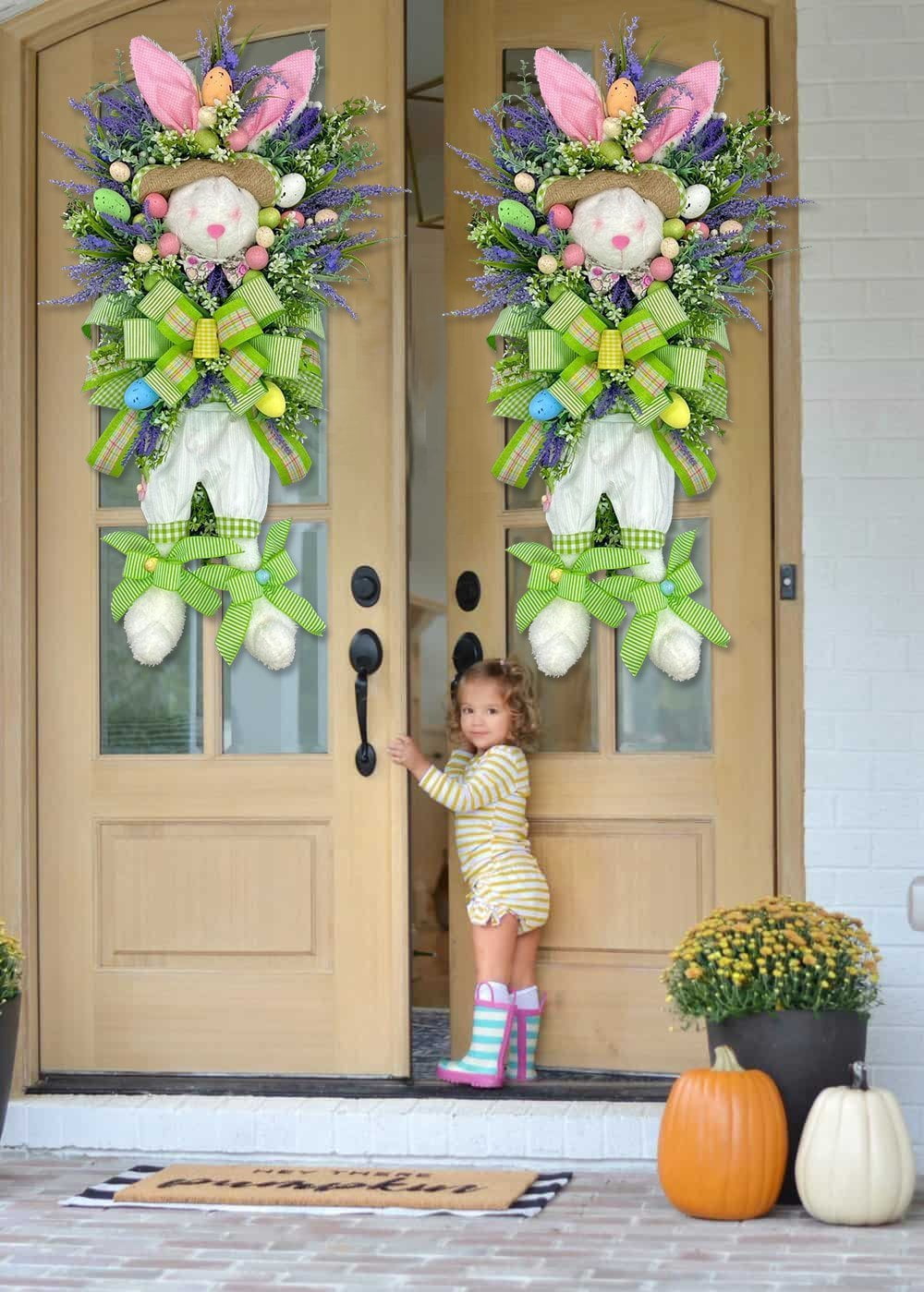 laimis Front Door Spring Lavender Wreaths Garland - Perfect Home Indoor