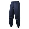 thumbnail image 1 of laiqvcdr Men's Fleece Lined Joggers Winter thermal Warm Pants with Zipper Pockets Elastic Drawstring Waist and Cuff Athletic Casual Lounge Trousers, 1 of 4