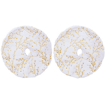 lajdalh 2Pcs Christmas Tree Plush Skirt, 16Inch Round Christmas Tree Plush Skirt Mat Christmas Decoration Ornament, Christmas decorations, Christmas tree decorations