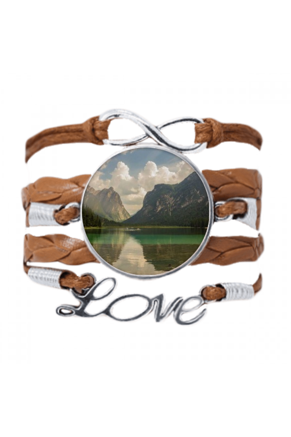 lake mountain science nature scenery bracelet love chain ornament wristband
