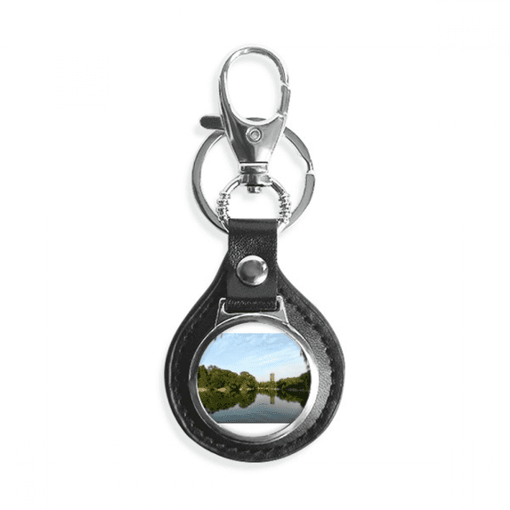 lake willw tree tower art deco fashion key link chain keyholder finder hook metal