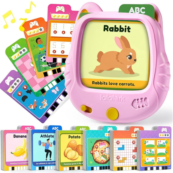 lalalark Talking Flash Cards,Kids Learning Toys,Educational Interactive for Toddlers, Speech Therapy Toy,13 Word 6 Games Theme with 200 Playful Cards