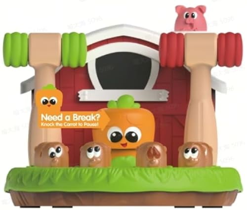 lalalark Whack Game Mole for Toddlers 2 3, Pounding Game with Light & Sound, Interactive Educational Toy with 4 Modes & 40 Levels, Baby Toy for Early Learning, Christmas Birthday Gift for Kids 4 5