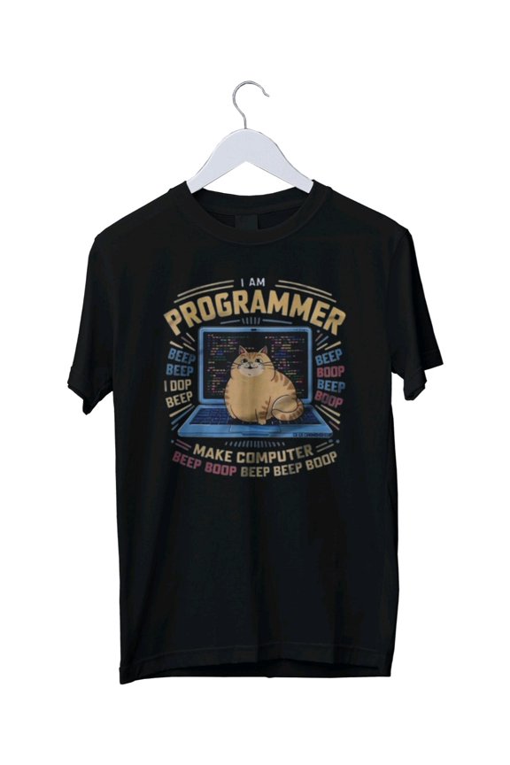 lam Programmer I Make Computer Cat Graphic Print T-Shirt Mens S M L XL 2 3 4 XL