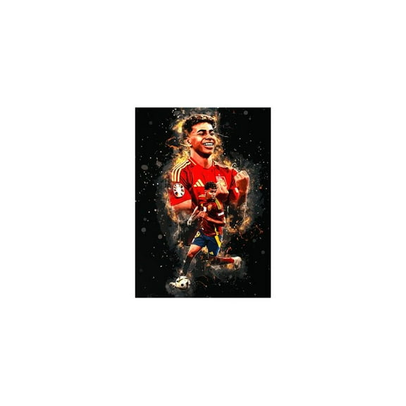 lamine Yamal Football Action Poster Size 24''x36''-Gategoo