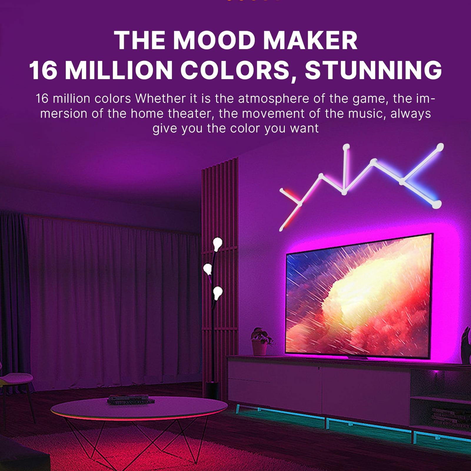 Led Mode lamp,Remote Led Mode Lamp Mode Led No Manual And Mount Diy Million Mode ...
