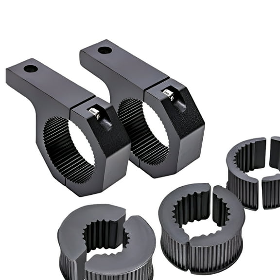 lamphus cruizer led off-road light horizontal bar clamp mounting kit 1/ 1.5/ 1.75/ 2 [2 clamps] [includes allen hex key] [user-friendly] - for light bar bull bar tube clamp roof roll cage holder