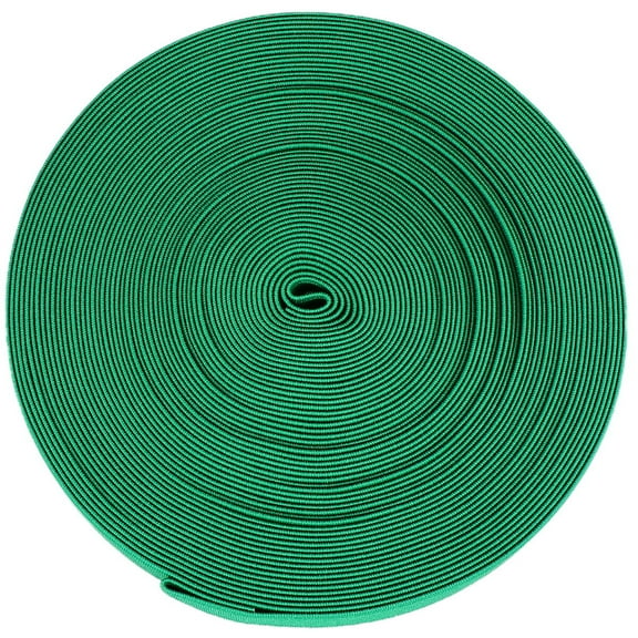 landege 1 Roll Wide Elastic Sewing Band Stretch Flat String Braided Elastic Cord Springy Elastic Rope Cord Stretch Knitting Rope For Sewing Clothing DIY Cover Green