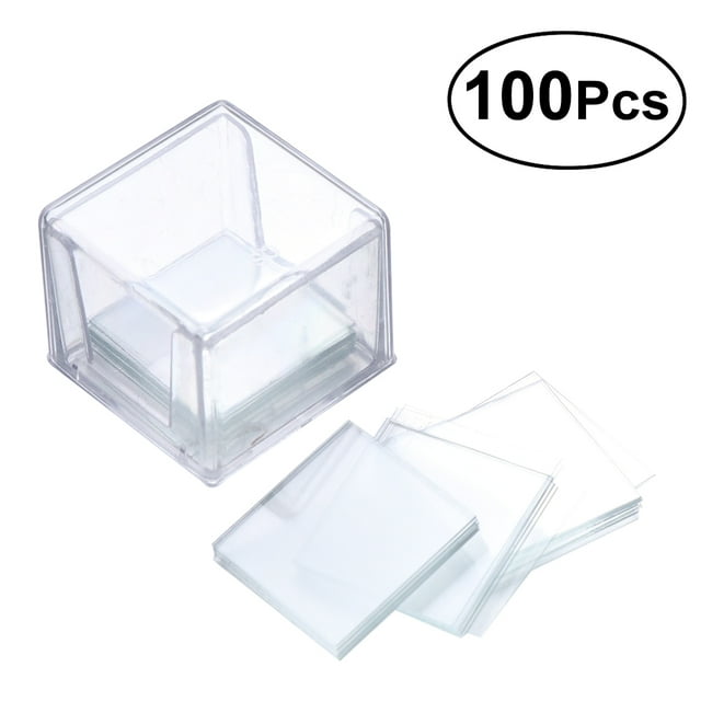 landege 100 PCS Blank Microscope Square Cover Glass for Optical