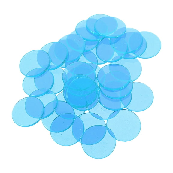 landege 100pcs Bingo Supplies Translucent Bingo Markers Bright Colors Early Education Count Bingo Chips