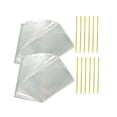 thumbnail image 1 of landege 100pcs Clear Cellophane Treat Bags Cookie Candy Packaging With 100pcs Ties For Wedding Birthday Party Gift Favors 16x20cm, 1 of 10
