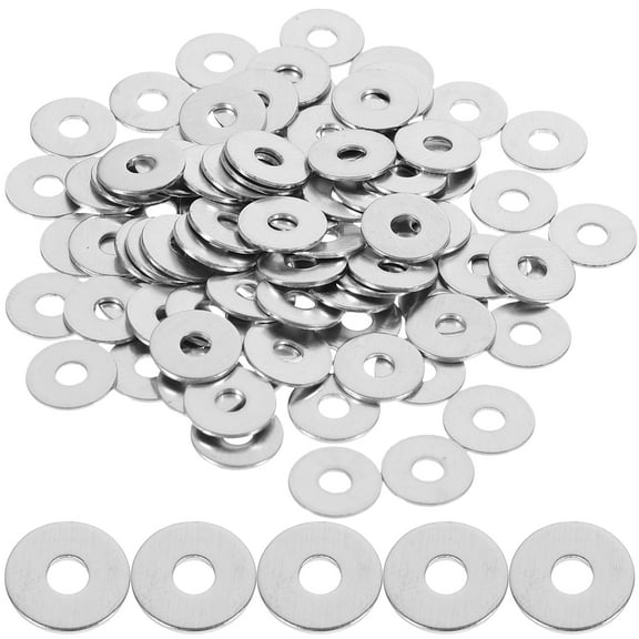 OFFIGAM Stainless Steel Small Washers, Finish, 100-Pack, 0.39 x 0.39 x 0.04 Inch Fastener Hardware