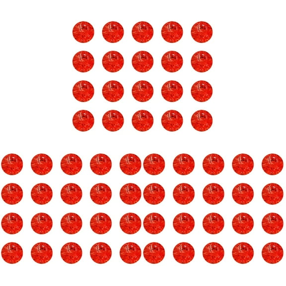 landege 150 pcs Clear Crystal Button Adorable Shirt Button Simple Sweater Fasteners Delicate Sewing Buttons Coat Button Accessory for Man Woman Baby DIY (Red)
