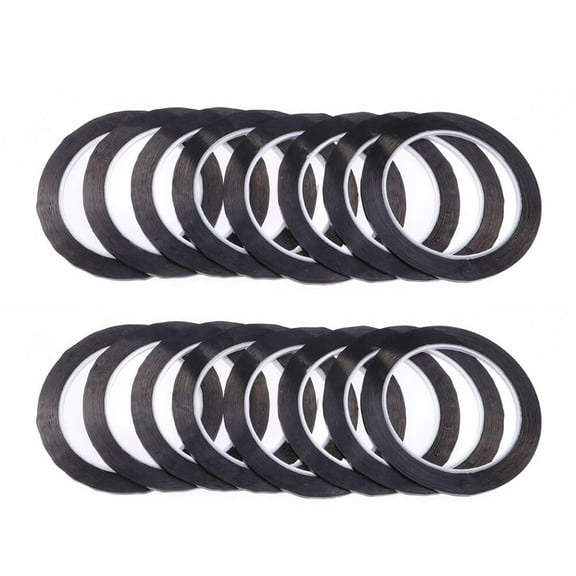 Landege 16pcs Dry Erase Board Tape, Lightweight Self-Adhesive Whiteboard Tape for Chart, Grid, Hobby, Graphic Marking - Black