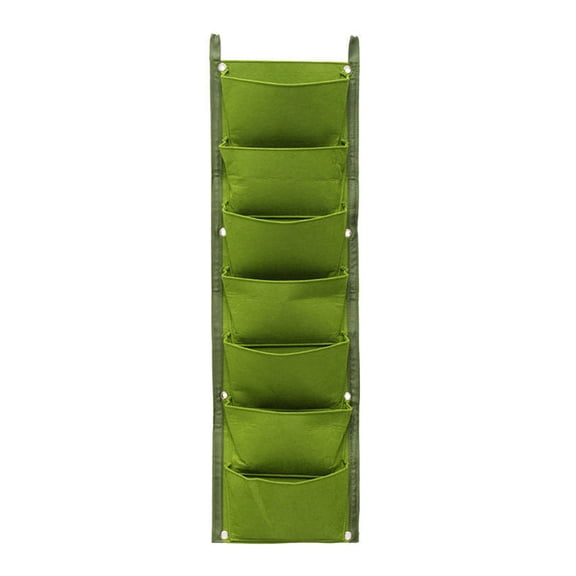 Landege 1-Pack 7-Pocket Vertical Wall-Mounted Planting Bag for Indoor Outdoor Gardening and