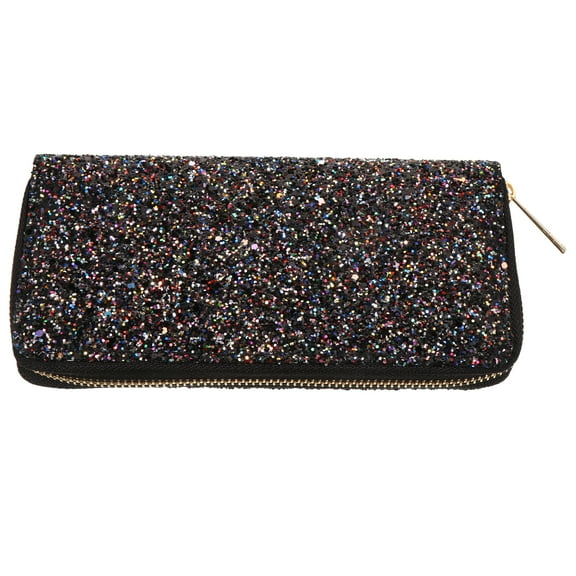 landege 1Pc Creative Lady Wallet Stylish Shiny Wallet Women Purse Zippered Handbag