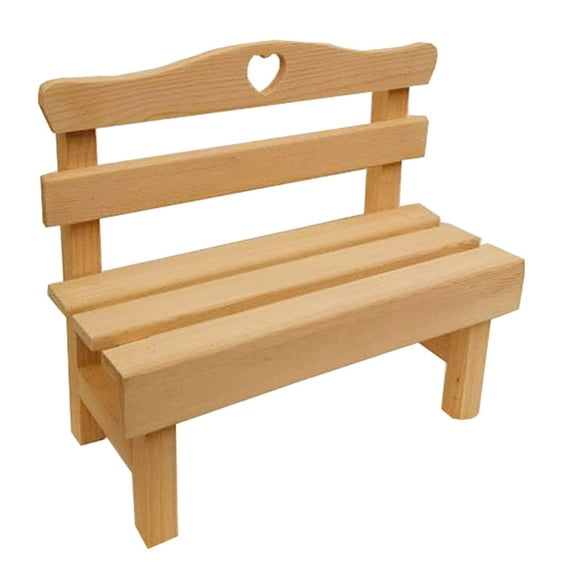 landege 1pc Decorative Mini Bench Porch Chair Miniature Landscape Bench Home Decocration