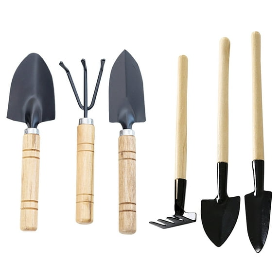Landege 2-Piece Garden Tool Set with Hand Trowel and Rake for Outdoor Planting and Gardening Tasks