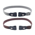 thumbnail image 1 of landege 2pcs Buckle Stretch Belt Adjustable Invisible Belt Elastic Belt Bulge Hassle Buckle- free Pant Belt For Jeans Dresses Or Men Coffee+ Grey, 1 of 11