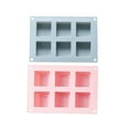 thumbnail image 1 of landege 2pcs Silicone Mold Square Cake Mold Bar Mold for DIY Bread Cupcake Cheesecake Cornbread Muffin Brownie Blue and, 1 of 10