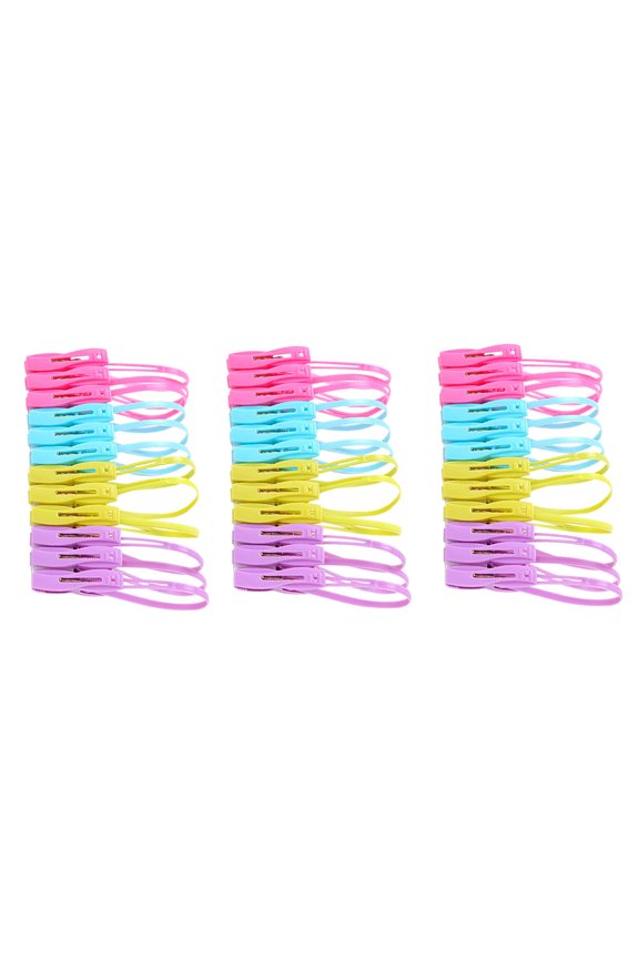 36-Pack Anti- Clothes Pins for Underwear, Socks, Bras with Windproof Clips and Rope, Random Colors Included