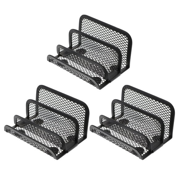 landege 3Pcs Business Cards Holder Business Bases Iron Card Holders Card Display Stand for Office