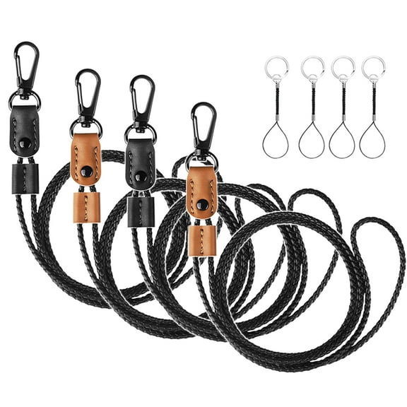 landege 4 Sets of Knitting Hanging Ropes Handmade Key Chains Convenient Lanyards Portable Key Chains
