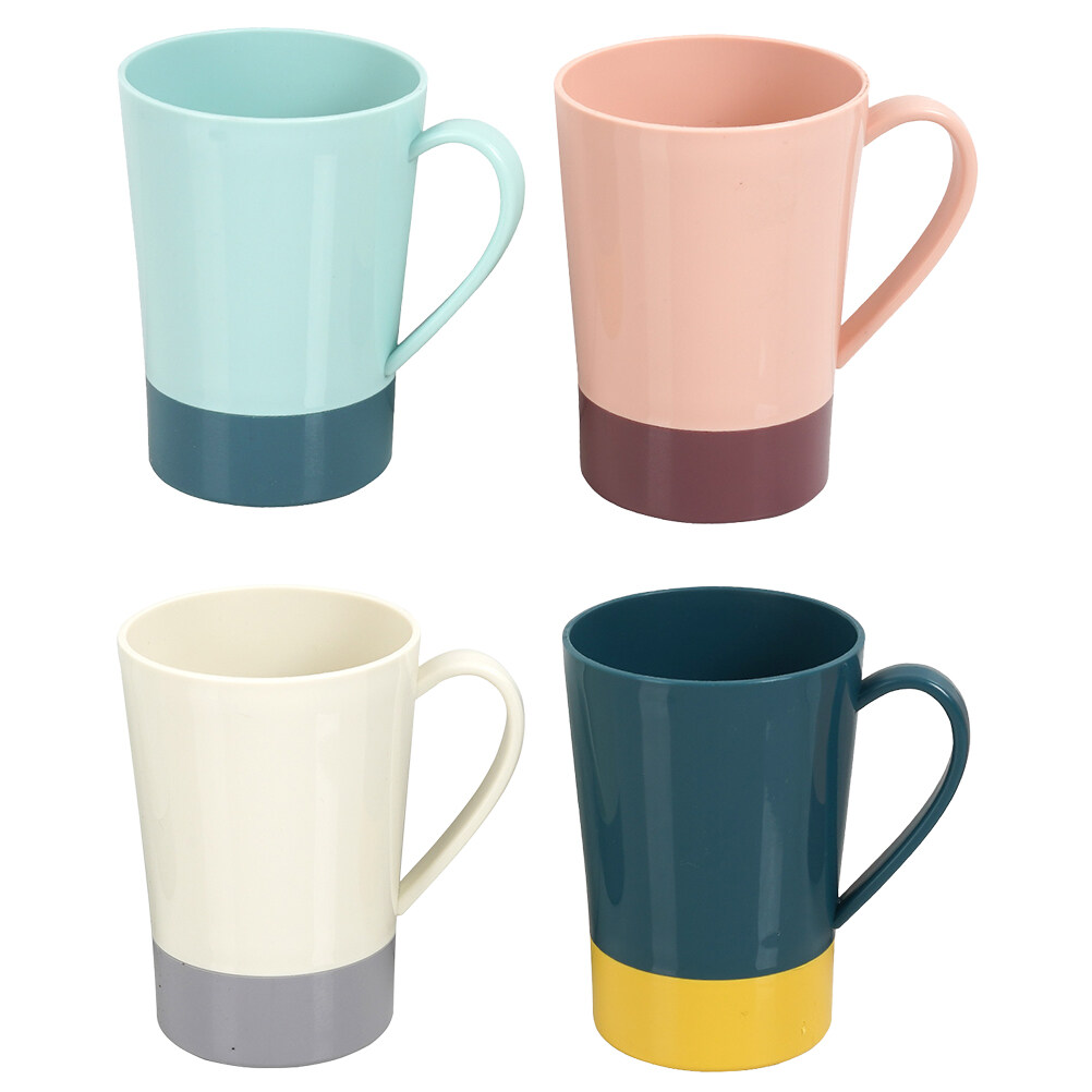 landege 4Pcs Simple Bathroom Cups Useful Toothbrush Cups Chic Tooth Brushing Tumbler