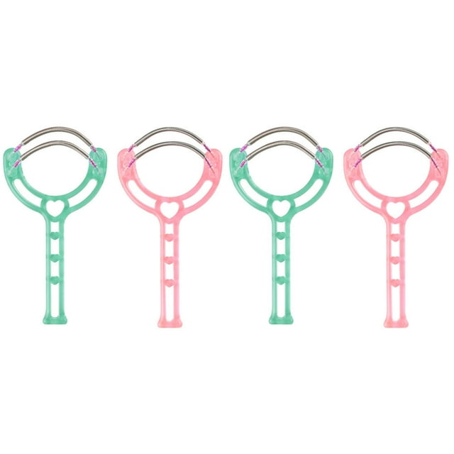 landege 4pcs Plastic Hair Removal Device Spring Facial Hairs Removal