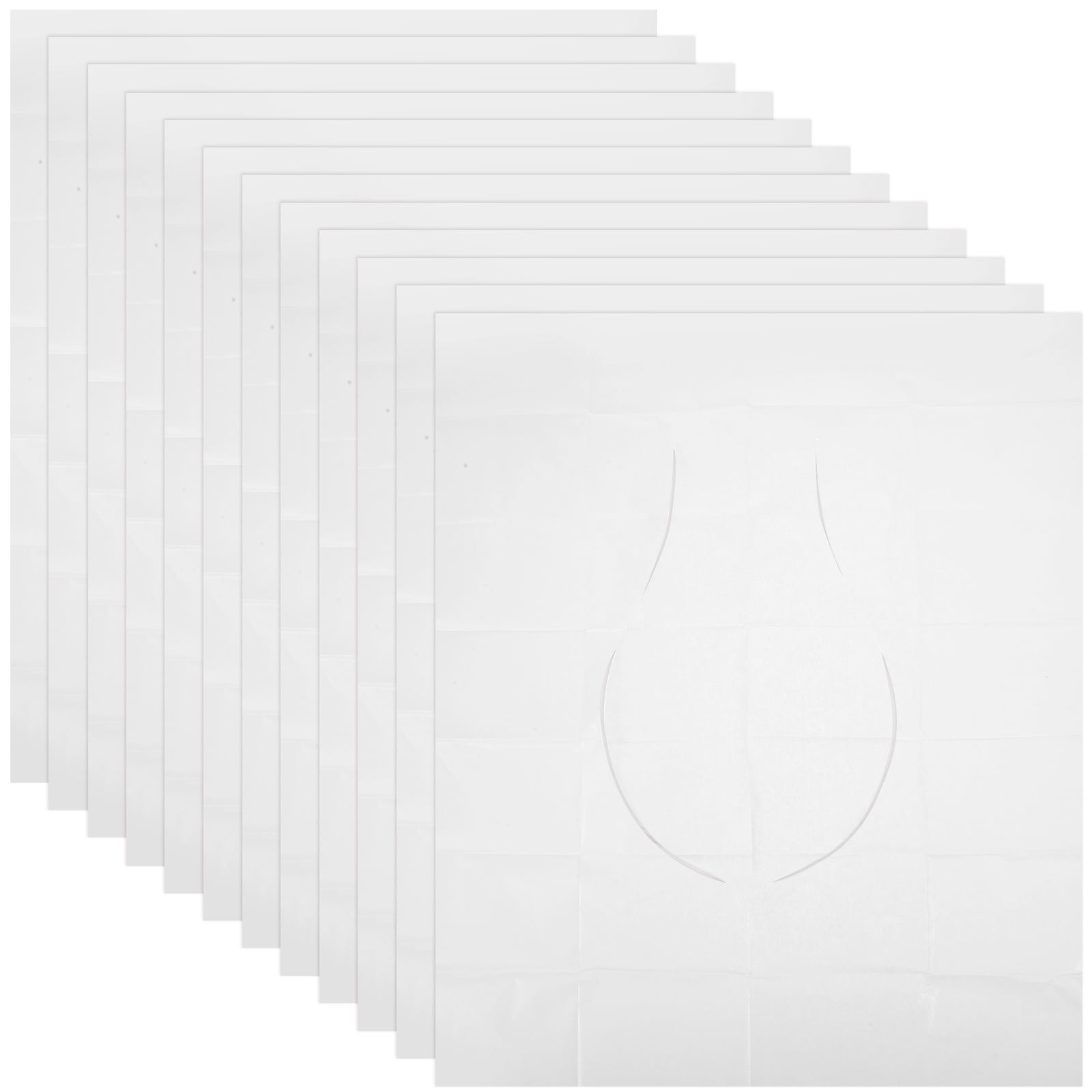 landege 5 Packs White Portable Folded Toilet Mat Water Soluble Toilet