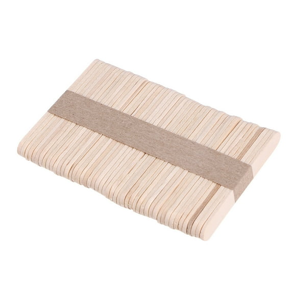 landege 50Pcs Wooden Popsicle Sticks Colorful Sticks DIY Crafts Sticks for Wedding Auction Bid Paddles (.3x1x2cm )